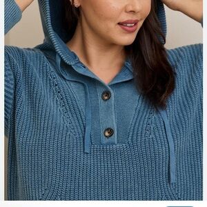 Torrid Blue Knit Sweater with Hood 6XL